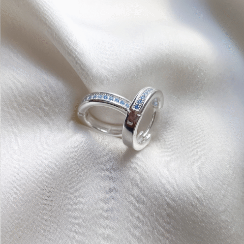 Pendientes Huggie Azules