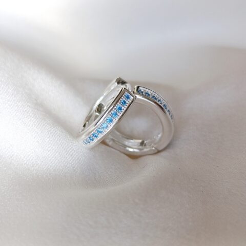 Pendientes Huggie Azules